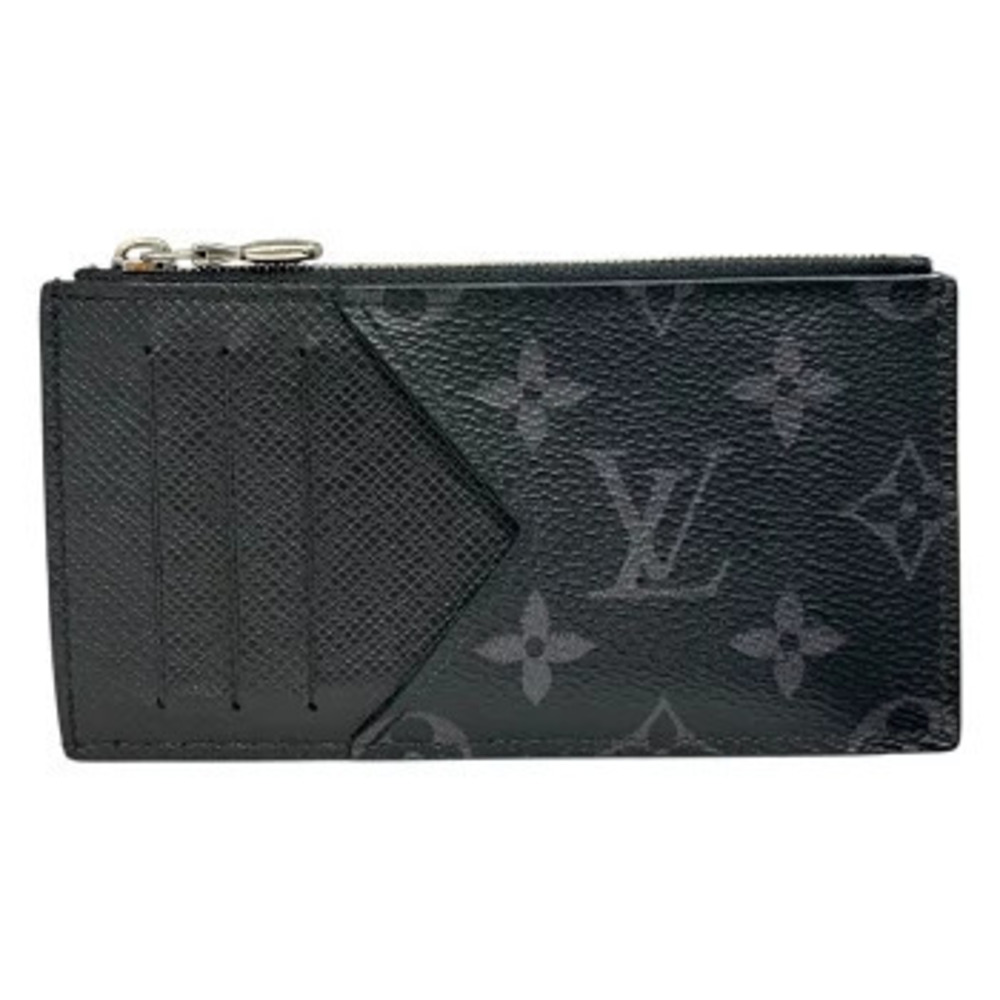 LOUIS VUITTON Monogram Eclipse Black Coin Card Case Black